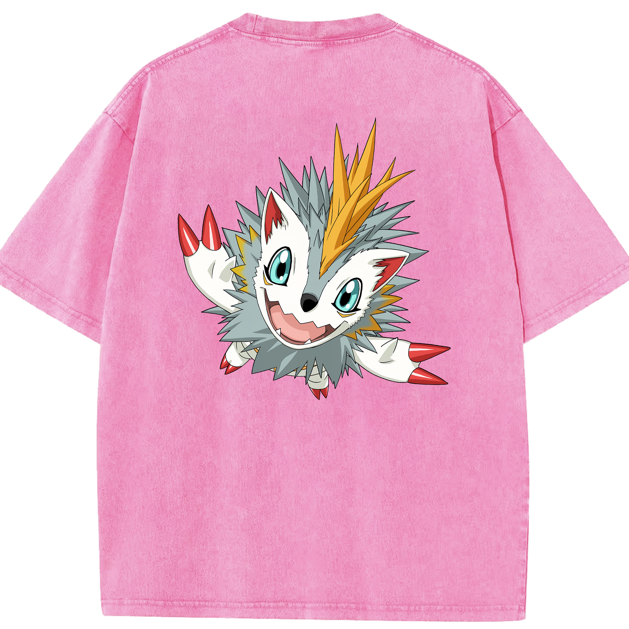 （画像用） Digimon デジタルモンスター/デジモン 綿100% ヴィンテージ風 半袖Tシャツ（背面プリント）